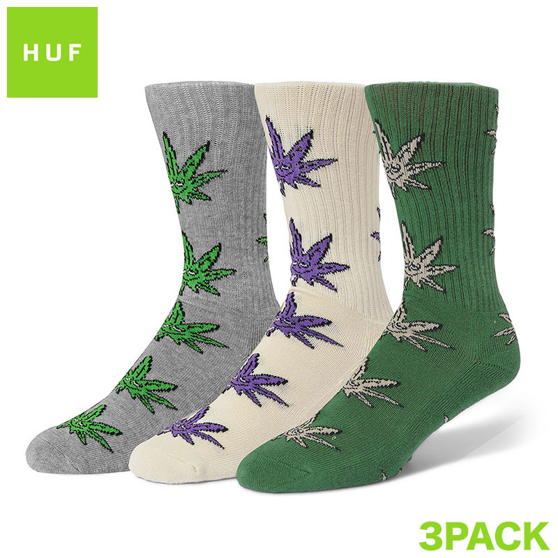 B系 ストリート系 | HUF | ハフ | GREEN BUDDY CREW SOCKS 3PACK