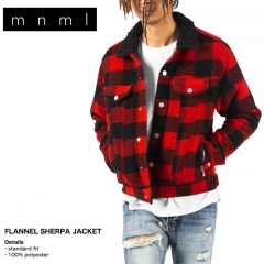 B系 ストリート系 | mnml | ミニマル | FLANNEL SHERPA JACKET black