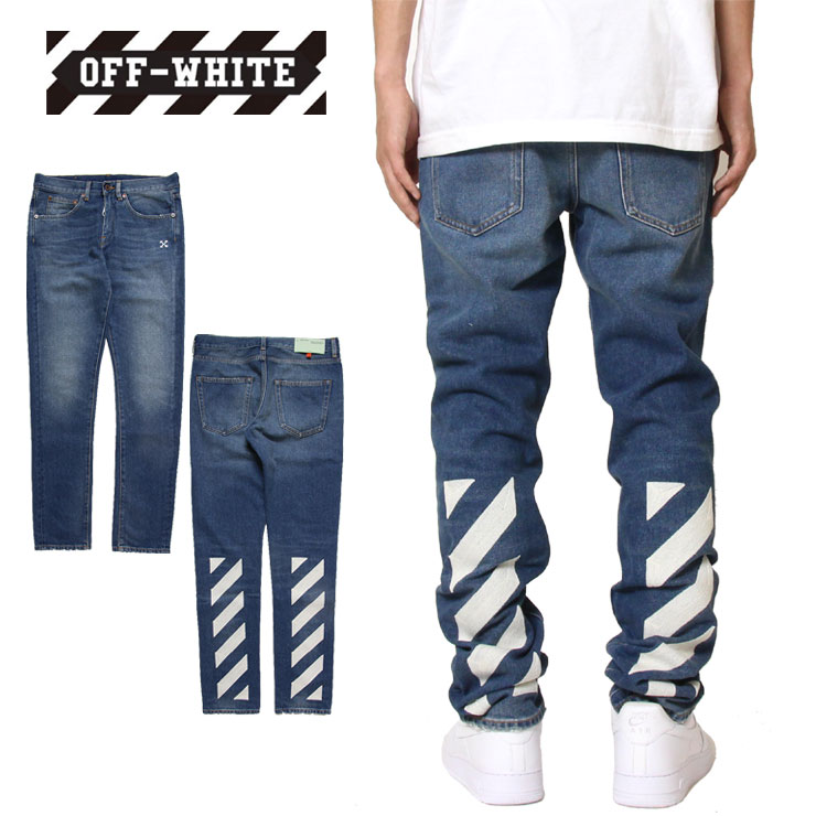 【美品】off white White slim Jeans